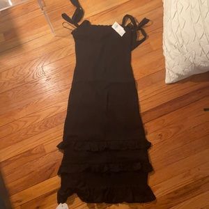 Brand new black midi Abercrombie dress size M